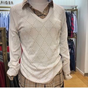 Tommy Hilfiger Shirt White w/ gold studs